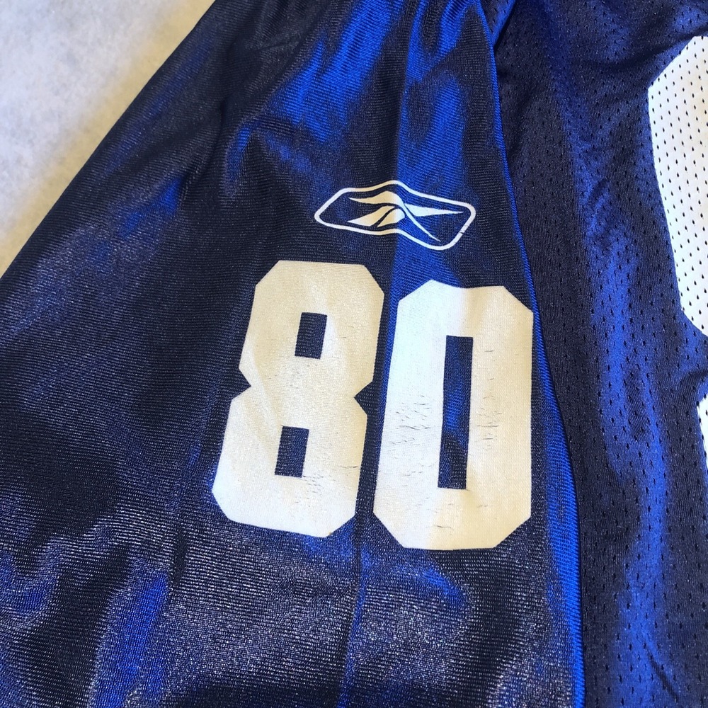 Jeremy Shockey Jersey NY Giants Reebok NFL Size 2XL Number 80 Blue Short Sleeve - Picture 7 of 12